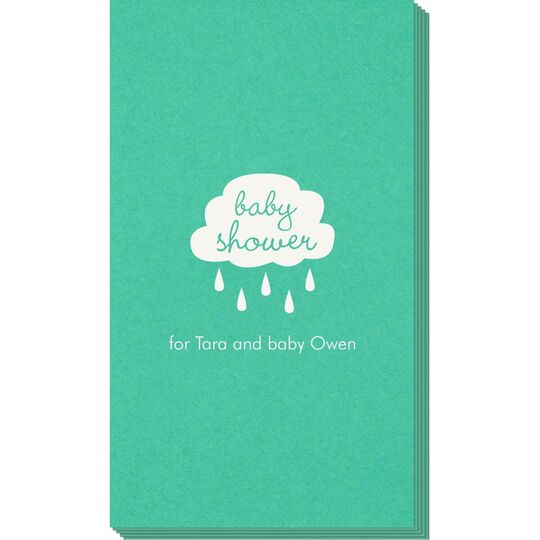 Baby Shower Cloud Linen Like Guest Towels